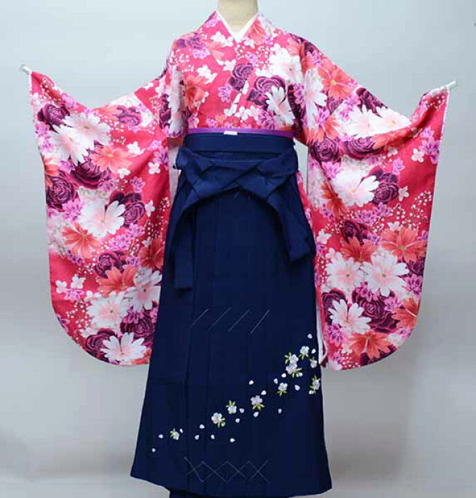 楽天市場】二尺袖 着物 袴 フルセット 百花繚乱 着物丈はショート丈 