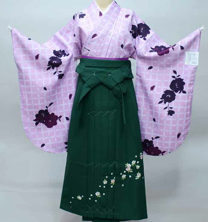 楽天市場】二尺袖 着物 袴 フルセット 百花斉放 着物丈はショート丈 藤 