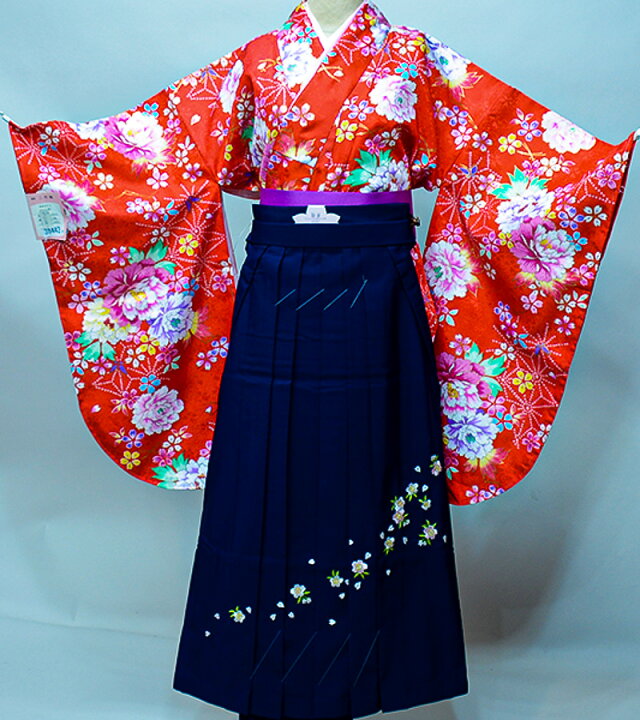 楽天市場】着物袴セット ジュニア用へ直し 135cm～150cm 百花繚乱 袴 