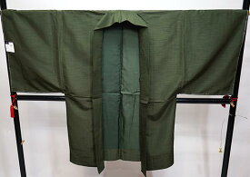羽織 単品 緑色 袷 男性用 S/M/L/LL/3Lサイズ 紋入れ可 新品（株）安田屋 NO29659-3