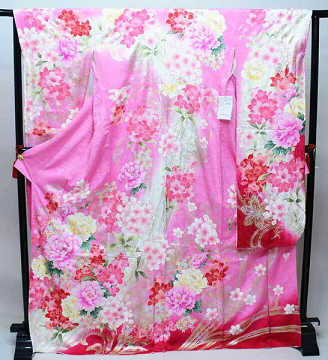 楽天市場】振袖 正絹 着物 単品 仕立て上がり 百花繚乱 椿 刺繍 小花 