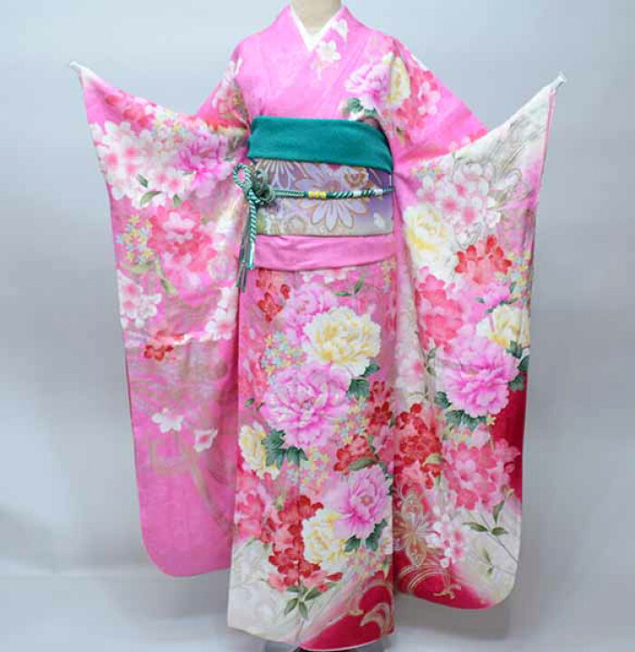 楽天市場】振袖 正絹 着物 単品 仕立て上がり 百花繚乱 椿 刺繍 小花 