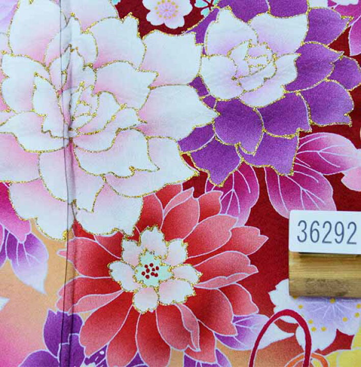 楽天市場】振袖 正絹 着物 単品 仕立て上がり 百花繚乱 花びらにラメ 