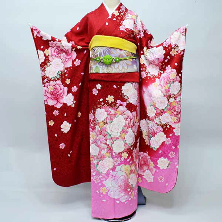 楽天市場】振袖 正絹 着物 単品 仕立て上がり 百花繚乱 バラ スワロ 