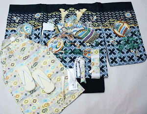 七五三 五歳 男児 羽織袴フルセット 着物 L寸 豪華絢爛 綸子地 黒地 兜 お仕立て無料 袴変更可能 祝着 5歳 五才 5才 男の子 新品(株)安田屋 NO37780