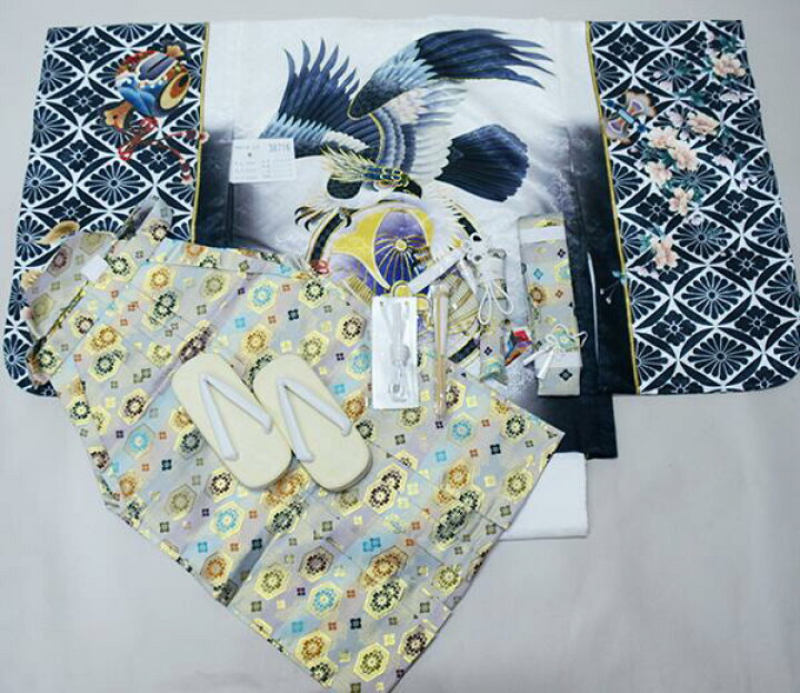 楽天市場】七五三 五歳 男児 羽織袴フルセット 着物 L寸 金刺繍 豪華 