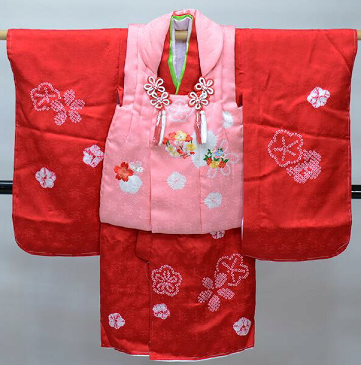 楽天市場】七五三 三歳 女児 被布着物セット 正絹 夢想 絞り 被布に 