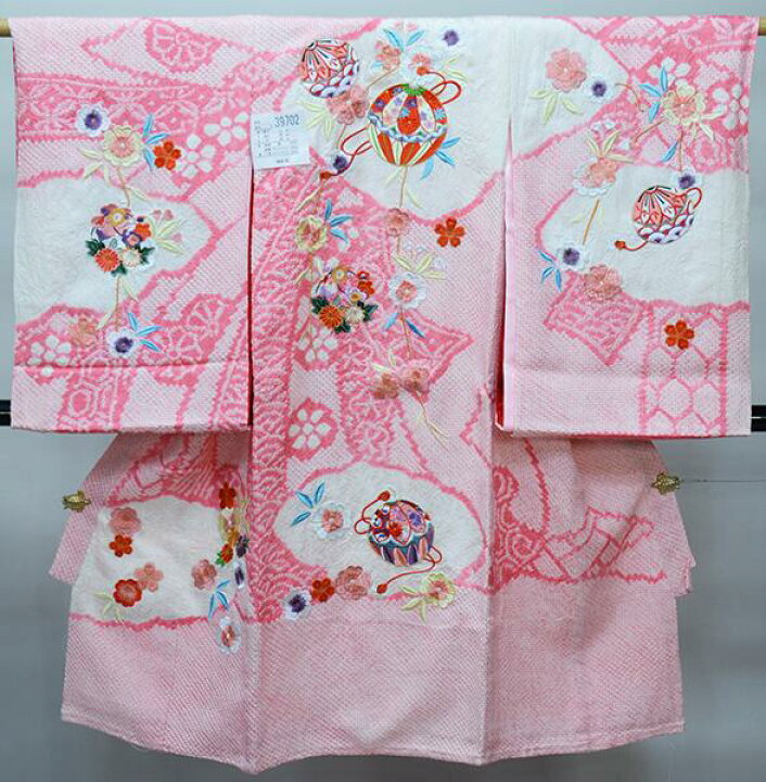 楽天市場】お宮参り産着 正絹 のしめ 女児 着物 高級 絞り 総刺繍 綸子 