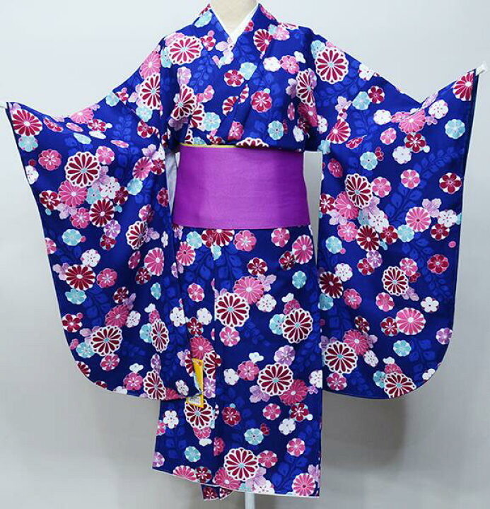楽天市場】二尺袖着物 単品 仕立て上がり 百花斉放 着物丈は着付けし 