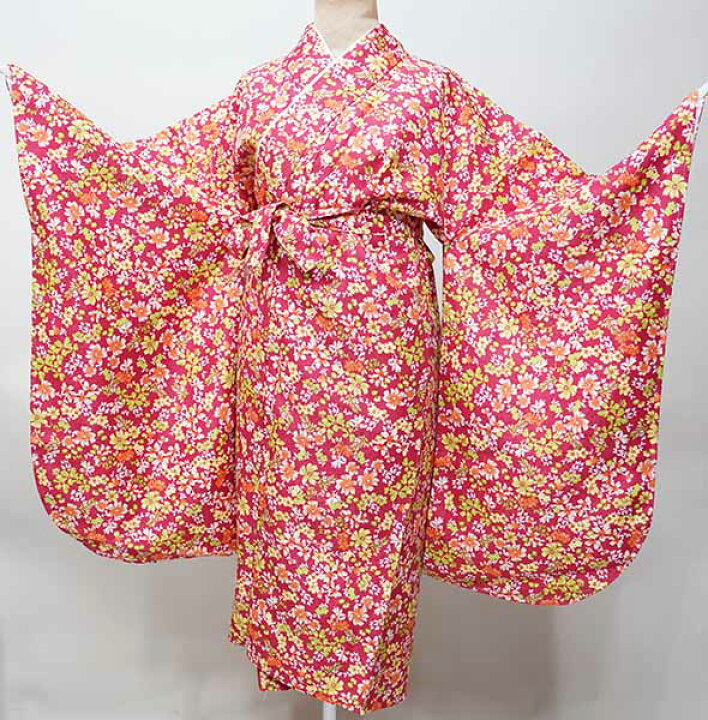 楽天市場】二尺袖着物 ジュニア用 単品 仕立て上がり 140cmサイズ 百花  