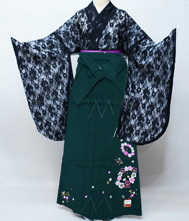 楽天市場】二尺袖 レース二尺袖 着物 袴フルセット 刺繍入り袴 総 