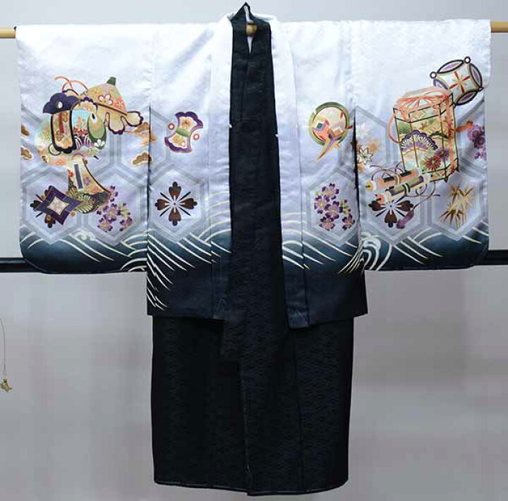 楽天市場】七五三 五歳 男児 羽織・着物・襦袢3点セット 綸子地 金刺繍 