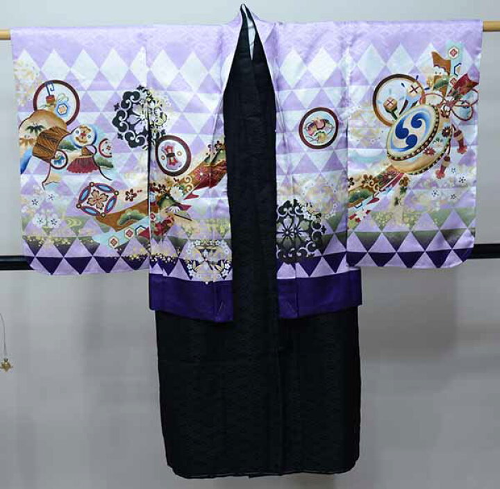 楽天市場】七五三 五歳 男児 羽織・着物・襦袢3点セット L寸 金刺繍 