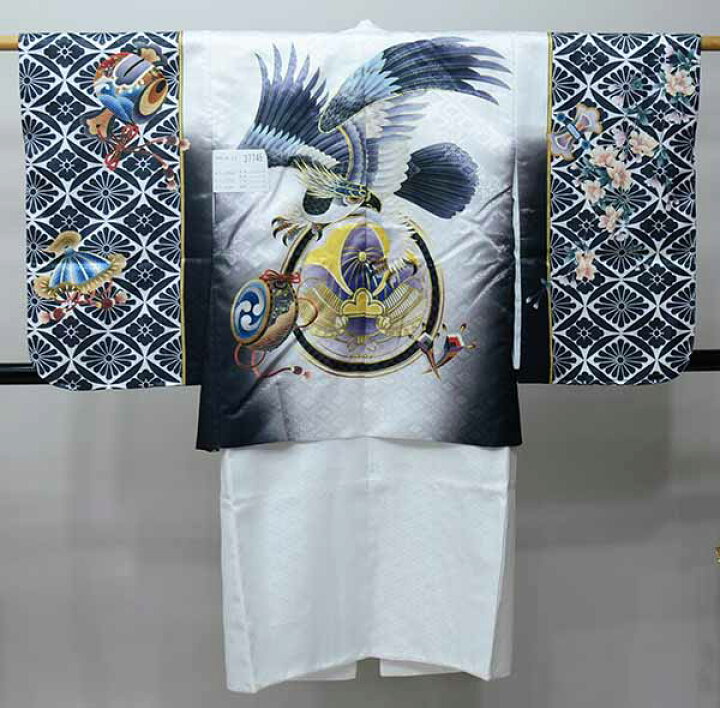 楽天市場】七五三 五歳 男児 羽織・着物・襦袢3点セット L寸 金刺繍 