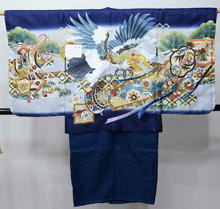 楽天市場】七五三 五歳 男児 羽織・着物・襦袢3点セット L寸 金刺繍 