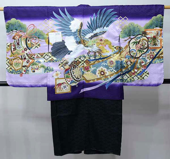 楽天市場】七五三 五歳 男児 羽織・着物・襦袢3点セット 金刺繍 綸子地 