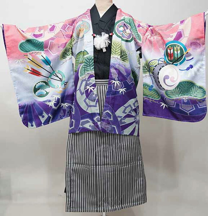 楽天市場】十歳用 羽織袴セット 男児 兜 刺繍柄 陽気な天使 ピンク 10 