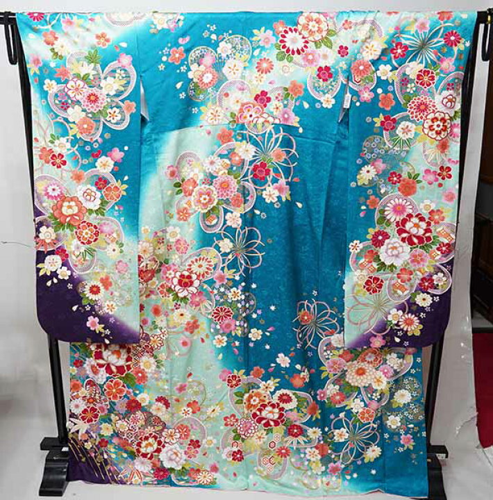 楽天市場】振袖 正絹 着物単品 仕立て上がり 百花繚乱 金刺繍 