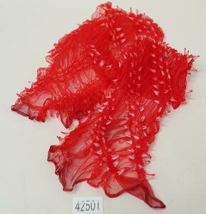 帯揚げ 七五三 七歳用 合繊 総絞り 赤色 女児 女の子 7才 7歳 七才 メール便可 新品(株)安田屋 NO42501