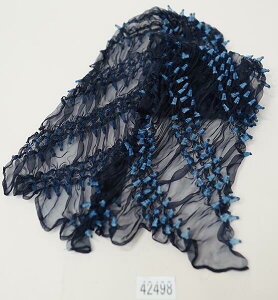 帯揚げ 七五三 七歳用 合繊 総絞り 紺色 女児 女の子 7才 7歳 七才 メール便可 新品(株)安田屋 NO42498