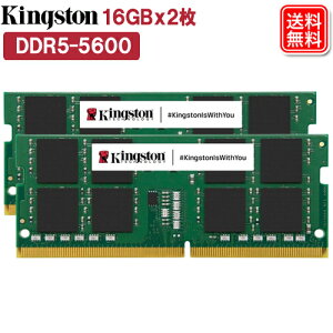 kingston �m�[�g�p�\�R�������� DDR5-5600 SODIMM 32GB 16GBx2���Z�b�g Non-ECC CL46 ���S5�N�ۏؕt��