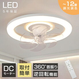 【発売~期間限定10％オフ】シーリングファン シーリングファンライト led 10畳 12畳 調光調色 DCモーター 逆回転機能 360°首振り リモコン付 照明器具 天井照明 ファン付き照明 扇風機 寝室 静音 タイマー 天井対応 薄型 空気循環 高輝度 工事不要 取付簡単