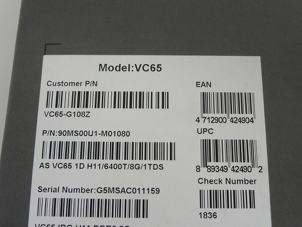楽天市場】【中古】 ASUS VivoMini VC65-G108Z コンパクト