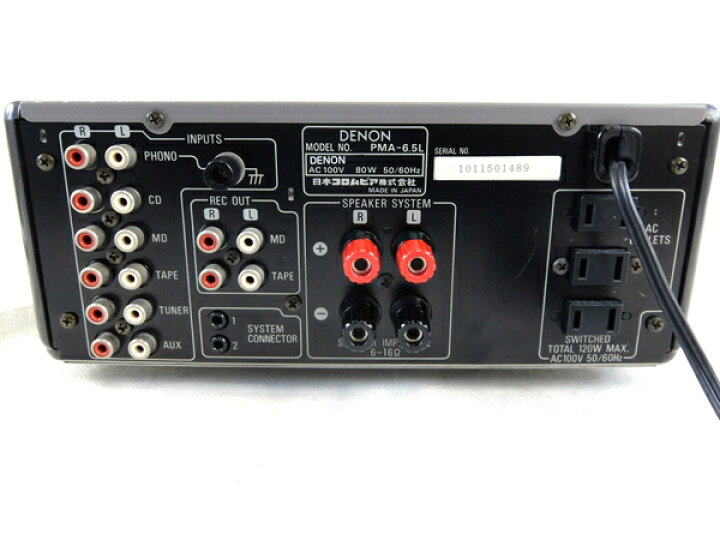 楽天市場】【中古】中古 DENON プリメインアンプ PMA-6.5L オーディオ 