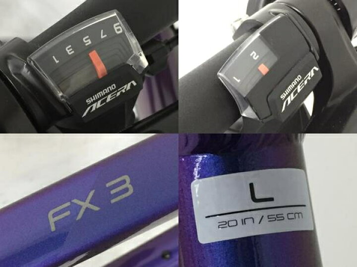 楽天市場】【中古】 TREK FX3 クロスバイク L 自転車 紫 ムラサキ 