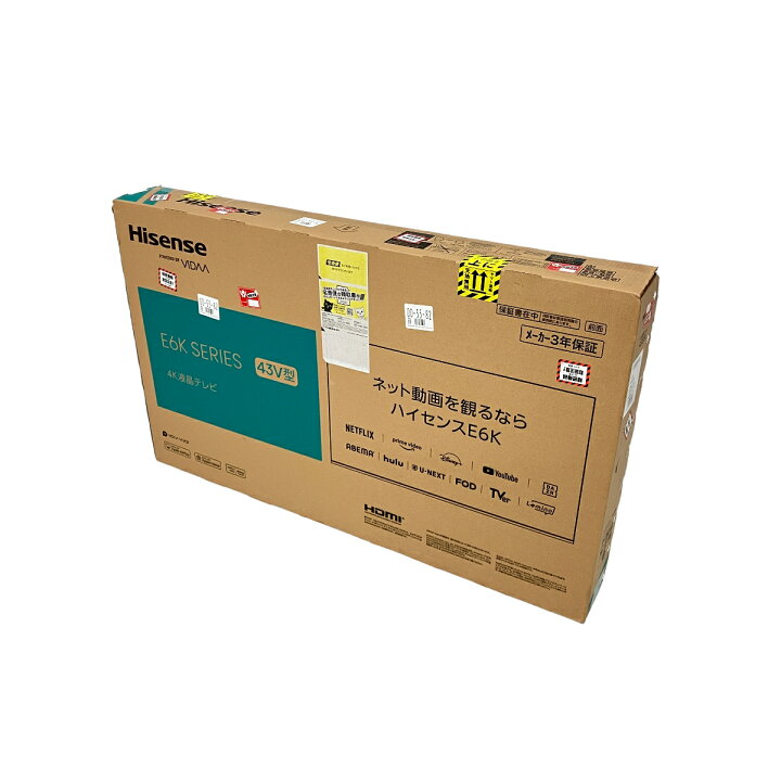 楽天市場】未使用 【中古】 【動作保証】 Hisense ハイセンス 43E6K 4K  