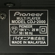 【中古】PioneerパイオニアCDJ-2000デジタルターンテーブルDJ機器オーディオ音響機材中古Y6126726