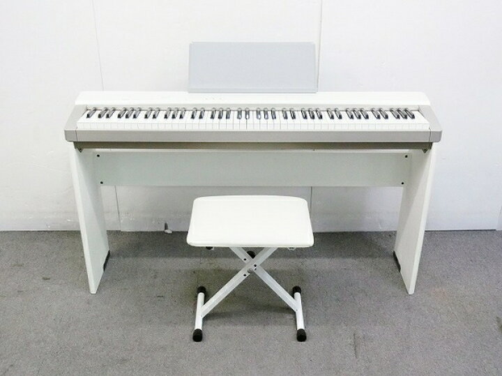 楽天市場】【中古】中古 CASIO Privia PX-130 椅子とスタンド付き 白 