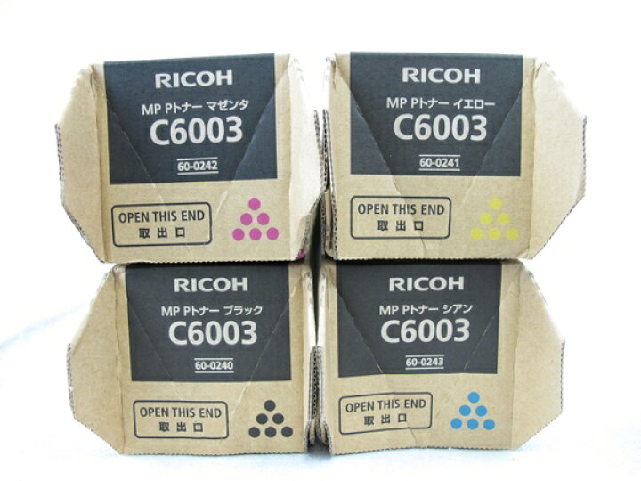 楽天市場】未使用 【中古】 RICOH トナーカートリッジ C6003 4色セット 