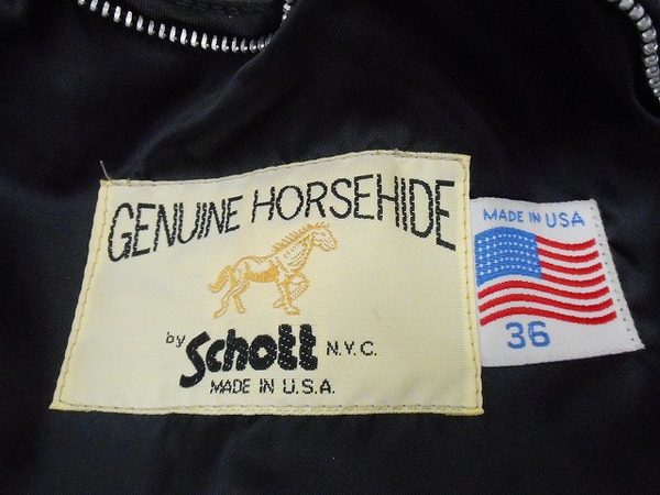 楽天市場】【中古】 Schott ショット Genuine Horsehide 馬革 36