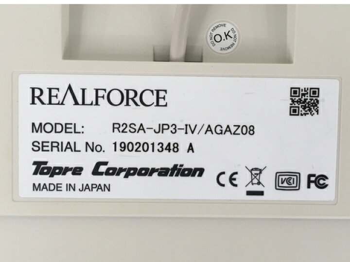 楽天市場】【中古】Topre 東プレ REALFORCE R2SA-JP3-IV AGAZ08 
