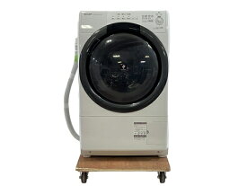 【中古】 【中古】【動作保証】 SHARP ES-S7G-WR プラズマクラスター ドラム式洗濯機 7kg 2022年製 右開き 家電【大型】 T8768683