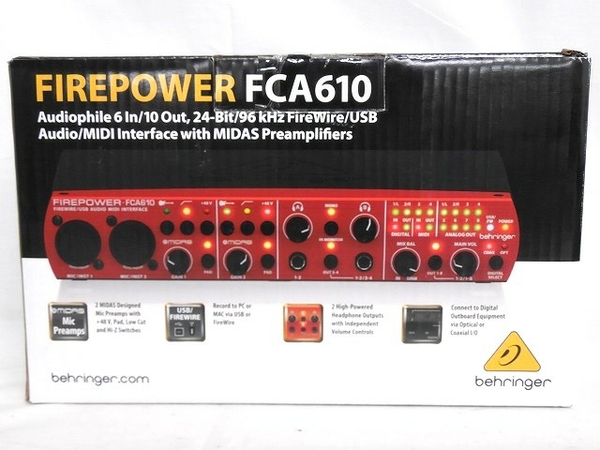 楽天市場】【中古】BEHRINGER ベリンガー FCA610 FireWire USB Audio
