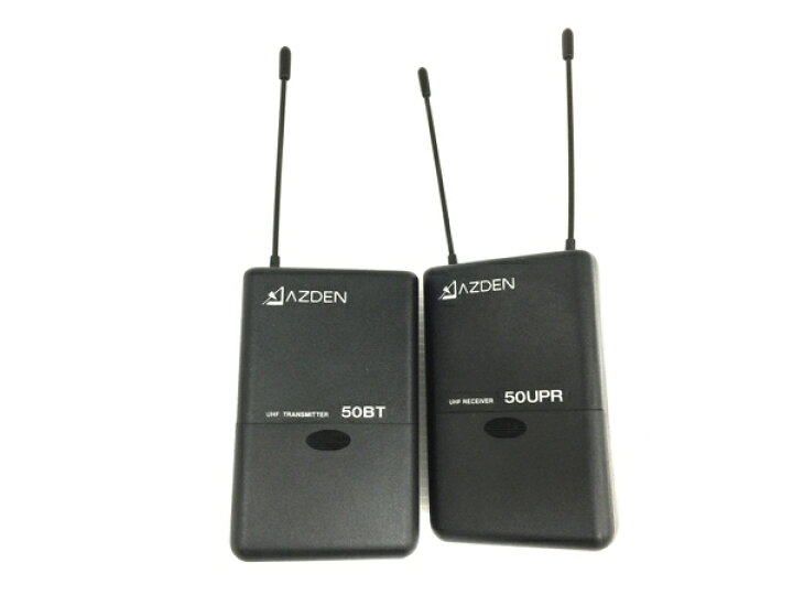 楽天市場】【中古】 Azden 50upr 50bt セット ワイヤレス送受信機 