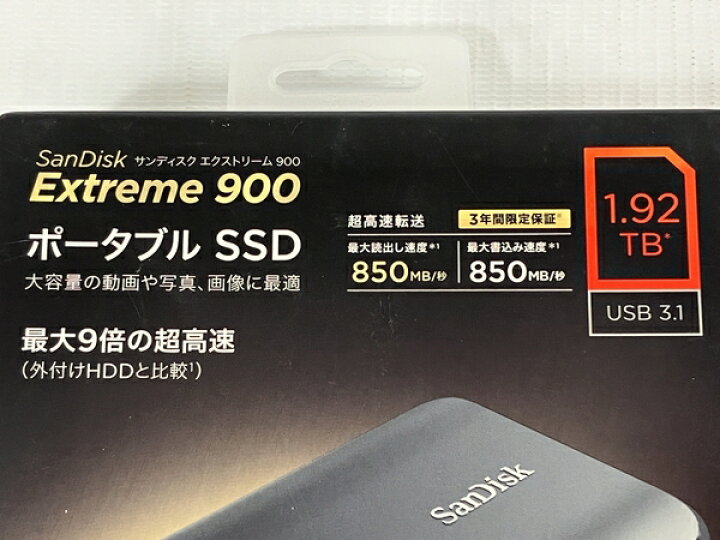 楽天市場】未使用 【中古】 SanDisk Extreme900 SDSSDEX2-1T92-J25 
