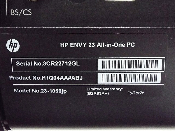 楽天市場】【中古】 HP ENVY 23-1050jp 一体型 パソコン PC Pentium