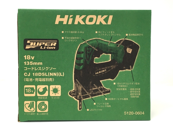 未使用 中古 HiKOKI はこぽす対応商品 工機 CJ18DSL コードレス 94％以上節約 F5506006 本体のみ ジグソー 電動工具