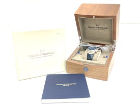 【中古】 GIRARD PERREGAUX ジラール・ペルゴ ロレアート 81020-11-431-BB4A 腕時計 ステンレススチール レザー ブルー メンズ 自動巻き 防水 中古 良好 T8090209