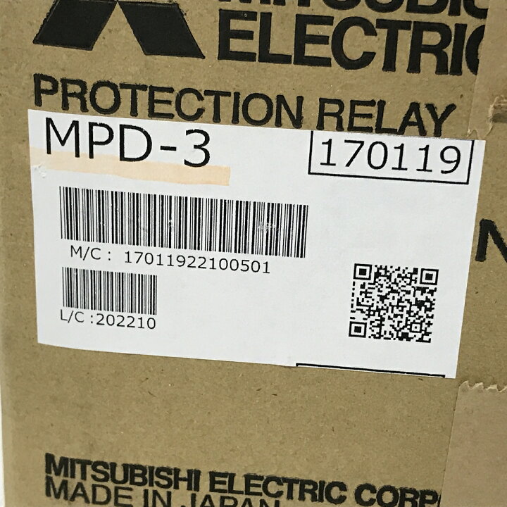楽天市場】未使用 【中古】 MITSUBISHI MPD-3 保護継電器 零相電圧検出 