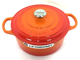 美品 【中古】 LE CREUSET Cocotte ronde 22cm 両手鍋 T3952415