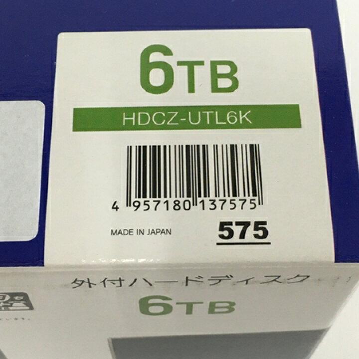 楽天市場】【中古】 IO DATA アイオーデータ HDCZ-UTL6K 外付け  