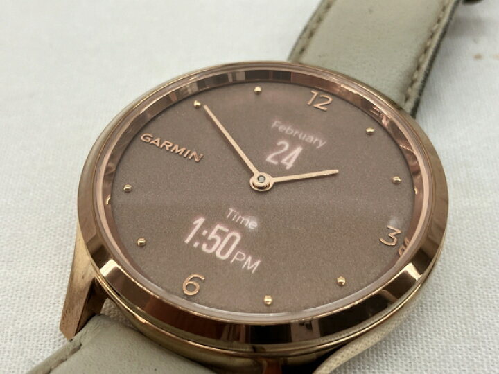 楽天市場】【中古】 GARMIN vivomove Luxe Light Sand Leather 18K  