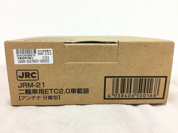 未使用 【中古】 日本無線 JRM-21 二輪車用 ETC2.0車載器 アンテナ分離型 GPS内蔵 DC-12V 専用 T4118823 |  ReRe（安く買えるドットコム）