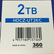 【中古】IODATAHDCZ-UT2KC2TBUSB3.2Gen1(USB3.0)2.0対応外付ハードディスク良好Y6010376