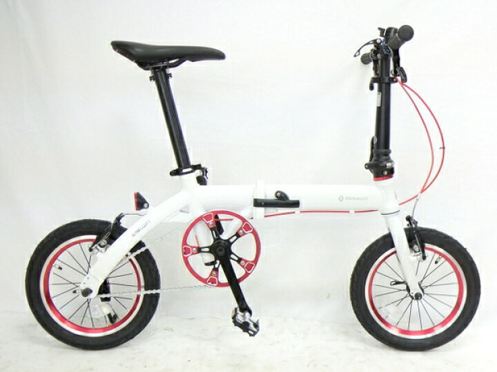 ルノー ULTRA LIGHT7 14インチ 白 折りたたみ ミニベロ（美品）（楽天 