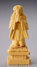 檜製 中山鬼子母神立像 身丈2.5寸(7.5cm)